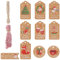 GEEHUA 100 Stück Weihnachten Geschenkanhänger, Weihnachten Kraftpapier Etiketten Weihnachten Geschenk Anhänger Etiketten Anhänger Christmas Tags mit Schnuren für Weihnachtsbaum Präsentieren Dekor