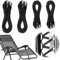 LOBVABA 4 Stück Ersatzkordeln für Zero Gravity Chair, Zero Gravity Chair Elastische Schnur, Elastischer Kordel Faden, Stuhl Ersatz Schnur Schwarze für Sonnenliege,Gartenliege,Strandliege,Patio Stuhl