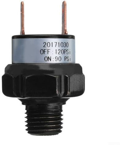 HpLive Pressostat de pression 12 V 24 V - Compresseur d'air - Support de réservoir 1/8 NPT (90-120 PSI)