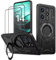 KANSi Coque pour Xiaomi Redmi Note 14 5G avec Verre Trempé*2, Militaire Etui Antichoc Housse avec Téléphone avec Anneau et Support - Coques Noir