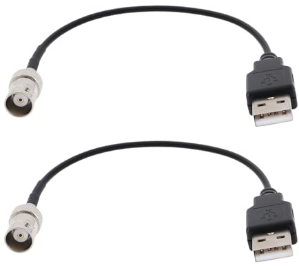 Create idea RG174 Kabel BNC-Buchse auf USB 2.0 Stecker, Adapter, geeignet für Stromkoaxial-Test (20 cm, 50 Ohm)