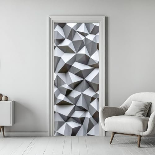 arricraft 2 autocollant de Porte Autocollant 31.5X78.7 3D Effet Visuel Design Moderne Porte Murales Autocollants PVC Papier Peint Décoration pour Chambres Salon