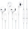 Amoner iPhone In-Ear Kopfhörer mit Kabel, 2 Pack HiFi Stereo Stereo Ohrhörer mit Lightning Anschluss Mikrofon und Lautstärkeregler, Kompatibel mit iPhone 14/13/12/11/Pro/SE/X/XS/XR/8/7
