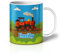 iCaseDesigner Personalised Children's Mug - Unbreakable Lightweight Polymer - Add Your Own Name - Vehicle Theme - Steam Train