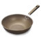 NQYZZFA Wok De Acero Inoxidable Triple De Titanio - Sartén Antiadherente Sin Revestimiento Con Mango Resistente Remachado, Libre De PTFE Y PFOA, Compatible Con Todas Las Estufas,34cm