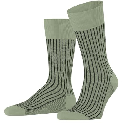 FALKE Oxford Stripe Socken pale olive (7710), 43-44