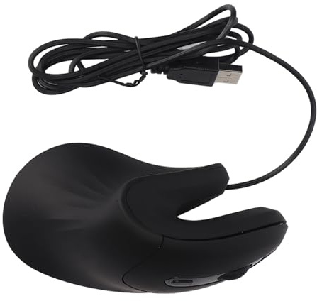 Ejoyous Vertikale Ergonomische Maus, Hochempfindliche Kabelgebundene Vertikale Maus für Laptops