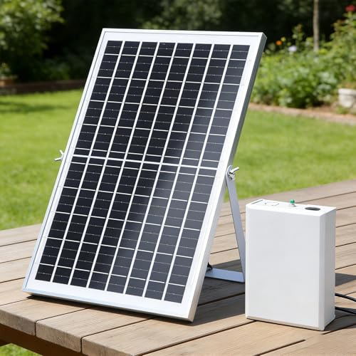 Kivivaka 5-Speed 9V Solar Fountain Pump with Energy Storage Battery and USB Charging for Garden Water Features(9v 6w 2600mAH)