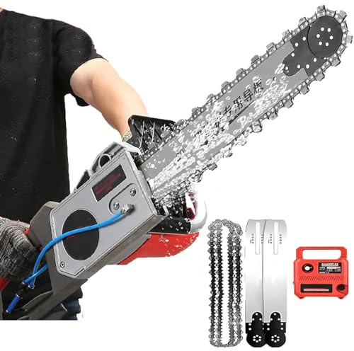 Motosega Elettrica per Cemento 5800W/6500W, Sega a Catena Diamantata | Abbattimento Polveri ad Acqua, Tagliamuri Portatile, Profondità di Taglio 35cm/48cm, per Calcestruzzo Armato, Mattone