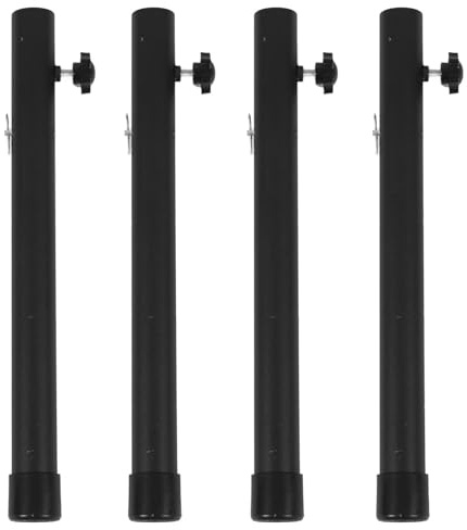 AKLOSIPY Prolunghe per Gambe da Tavolo da 4 Pezzi, Alzate in Acciaio da 44 Cm, per Tavoli Pieghevoli, Scrivanie, Tavoli da, Kit Ad Alta stabilità per Gambe Dritte e Piegate