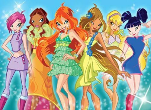 Winx Club Tortenaufleger, Rechteckig A4 - Geburtstag Tortenbild Zuckerbild Tortenplatte Oblate Kuchenzuckerplatte