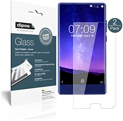 dipos I 2x Screen Protector compatible with Doogee Mix (5,5 inch) Flexible Glass 9H Display Protection
