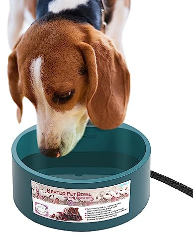 NAMSAN Beheizter Haustiernapf für den Außenbereich, beheizter Hundewassernapf, Thermo-Napf, Vieh-Heizung, bietet Trinkwasser bei Untergefriertemperatur für Katzen, Hühner, Eichhörnchen