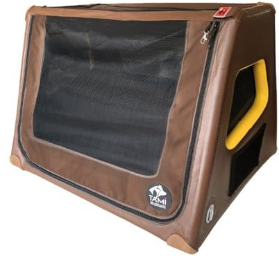 Tami - Hundetransportbox aufblasbar Tragebox Transportbox Hundebox Reisebox Autotransportbox Kofferraumbox Gitterbox Käfig Hund Box Dogbox Inflatable inkl. Dog-Vital Bio-Hundekeks (L)
