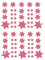 Oblique Unique® Weihnachts Sterne Sticker Aufkleber - Deko Weihnachten - Farbe wählbar (Rosa)
