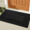 B&B Non Slip Door Mats Indoor Outdoor Washable Doormats Bedroom Bath Mat Small Gym Matt for Home (40 x 60 cm, Black 59)