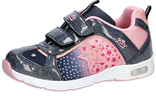 Lico Mädchen Starlet V Blinky Sneaker, marine/rosa, 34 EU