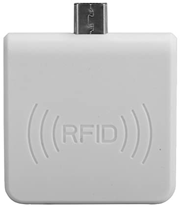 Lector de Tarjetas RFID Teléfono móvil OTG Lector de Tarjetas portátil USB Interfaz Micro USB UHF RFID Escritor de Mano(Blanco)