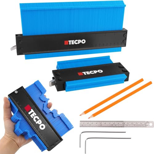 TECPO 2x Konturenlehre 150 und 250 mm Messgerät Konturmessgerät Ecken Laminat