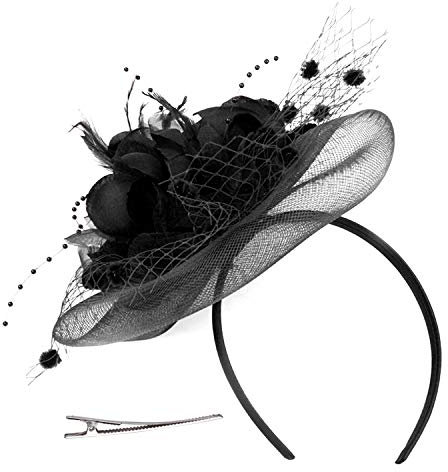 Fascinator Damen Hut Haarschmuck Blume Bankett Mesh Hut Feder Haarklammer Karneval Brautschleier Elegant Haarspangen Vintage Haarclip Hochzeit Haarreif Cocktail Party Kopfschmuck Tea Fasching Partyhut