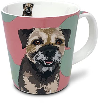Leslie Gerry Border Terrier Mug in Gift Box Fine Bone China - Coffee Tea Cup