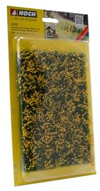 NOCH Bodendecker-Foliage „Wiese gelb“, für realistischen Modellbau und DIY Bastelprojekte, 12 x 18 cm mit verschiedenen Fasern