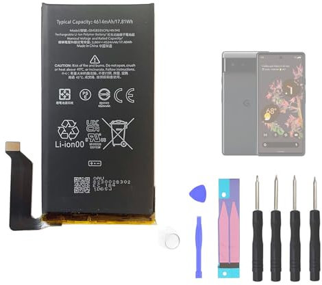 Aousavo GMSB3 Replacement Battery Compatible with HTC Google Pixel 6 GB7N6 G9S9B16 GMSB3 with Free Toolkit