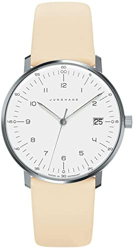 JUNGHANS max Bill Damenuhr mit Saphirglas Beige 47/4252.02