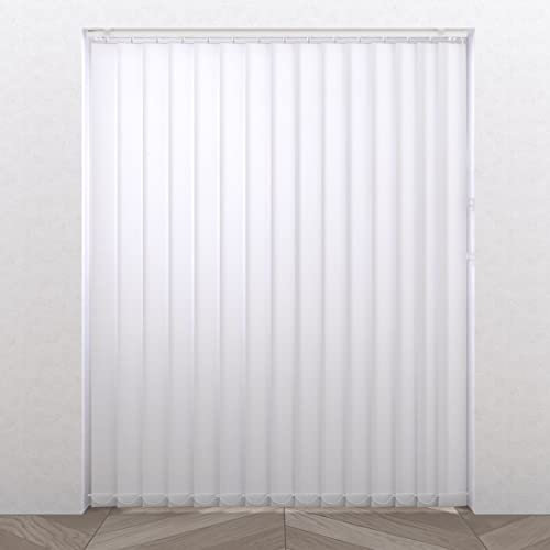 Lamellenvorhang/Vertikaljalousie - Easy Stripe - 89mm - Lichtdurchlässig - Weiß - 40 x 260-5 lamellen