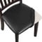 YISUN Esszimmer Stuhlhussen 4er/6er Set, Pu Leder wasserdichte Stretch Esszimmerstuhl Schutzhülle Waschbar, Geeignet für Büro, Schlafzimmer, Küche, Hotel (6, Dunkelschwarz)