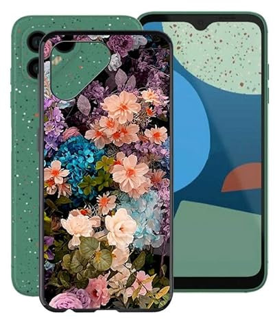 TREBAM Schwarz Stoßfest Hülle für Fairphone 4 (6.3 Zoll), Ultradünne Anti-Kratzen Handyhülle Cover Weiches Silikon Schutzhülle Tasche für Fairphone 4 - Blumenmeer