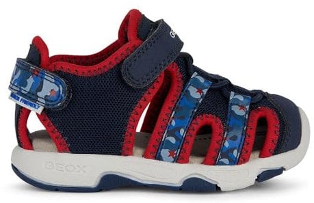 Geox Bébé garçon B Sandal Multy Boy B, Bleu Marine/Rouge, 23 EU