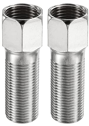 M METERXITY 2 Paquet Inox Acier Mâle à Femelle Hex Tuyau Raccord Extension, Appliquer à Extérieur/Robinet/Industriel (1/2BSPT Filetage, 70mm Longueur)