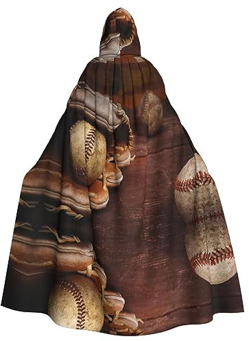Baseball-Halloween-Kostüm, für Damen und Herren, Cosplay, langer Umhang, Verkleidung für Rollenspiele (147 cm)