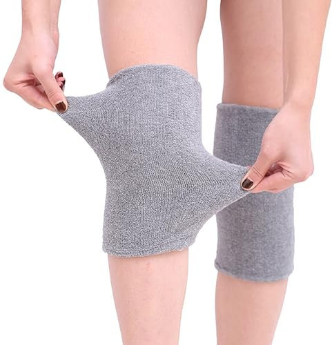 Thick Terry Knee Warmer Stretchy Knit Arthritic Knee Sleeve Cosy Night Sleep Knee Wrap Pad Brace Support Band -Knee Pain Relief Warming Knees Braces- Best for Cold Knee Problems, Elders Gift