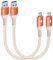 CONMDEX Cable USB C corto 20 cm/0,2 m, 2 unidades, 10 Gbps, USB 3.1 Gen2, cable de datos tipo C, Android Auto QC3.0 3.1 A USB A a C, cargador rápido para Samsung Note20 Galaxy S23/S22 Z Flip 5 Tab S9