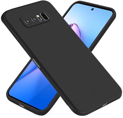 EASSGU Custodia per Samsung Galaxy Note8 (6.3 Inches), Cover Morbida in Silicone TPU - Nero