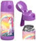 JARLSON® Trinkflasche Kinder MALI - Thermo Edelstahl Wasserflasche - BPA frei - auslaufsicher - Kinderflasche mit Chug Deckel- Flasche für Schule, Kindergarten - Einhorn 2.0, 350 ml