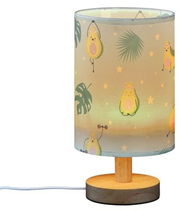 Reading Lamp Bed Lamp Warm Light Green Avocado Plant Leaf Star Night Lights for Adults Library