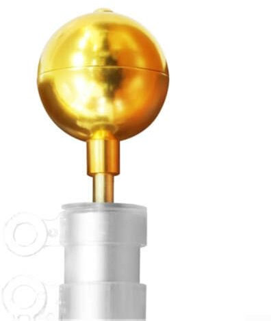 Fahnenmast-Kugelaufsatz, Outdoor-Fahnenmast-Kugel-Topper, Ornament, 7,6 cm Fahnenmast-Kugelkopf, Aluminium-Fahnenmast