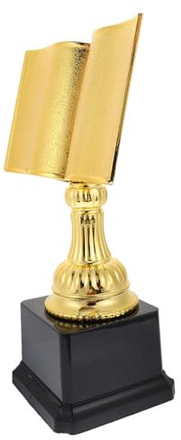 Milisten Lesestern-Trophäe Kinder goldene Trophäe Wettbewerbstrophäen lesen preise preiwuß Multifunktions-Trophäe schicke Trophäe Fußball Statue Lieferungen Check-In Student - Plastik