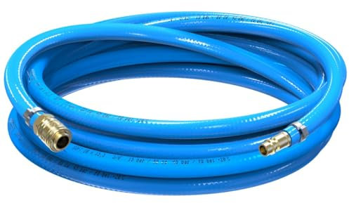 AUPROTEC Compressed Air Hose Set 10 mm Diameter Inner 15 m PVC Hose I with Brass Quick Coupling for Compressed Air Compressor I AUPROTEC Compressor Hose Highly Flexible