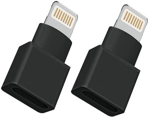 Paquete de 2 adaptadores de extensión Lightning para iPhone 13, 12, 11 X, XS, XR, 8, 7, 6, 5, iPad, carga de audio, vídeo, transferencia de datos, paquete de 2 unidades