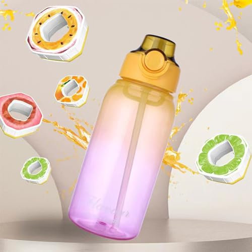Luft-Wasserflasche, 650ml Duft-Wasserflasche mit 7 Luft-Wasser-Aroma-Pods, auslaufsicherer Sport-Wasserbecher mit Strohhalm, Duft-Wasserflasche, geeignet für Outdoor Sport Geschenke von Freunden (C)
