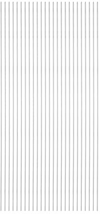 QUARKZMAN 50 piezas de Brochetas de Metal 34cm x 1.3mm Palitos Redondos | Acero Inoxidable, Reutilizables, para Barbacoa al Aire Libre Parrilla de Parrilla para Carne, Camarones