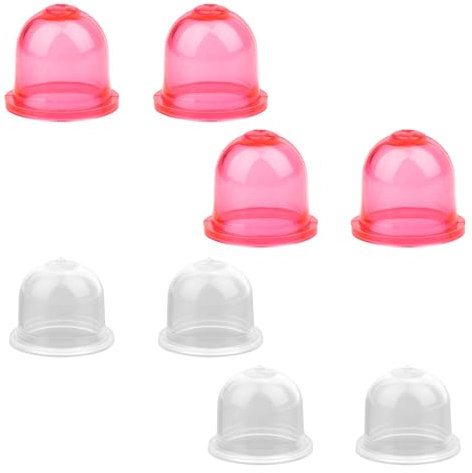 NQEUEPN 8pcs Primer Bulbs, Red & Transparent 2 Sizes Fuel Primer Bulb Replacement Carburetor Primer Bulb Pump for Chain Saws Trimmers Leaf Blowers Compatible with Zama