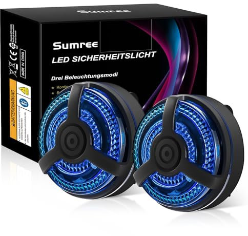 Sumree LED Blinklicht Schulranzen Sicherheitslicht 2er Set - USB Aufladbar, Clip Reflektor Schulranzen für Wandern Joggen Laufen Haustier Rucksack Kleidung