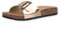 Giralin Damen Sandalen Pantoletten Lack Schuhe Korkoptik Sommer Hausschuhe Schlappen Metallic Strandschuhe Pool Slides 180316 Rose Gold 42