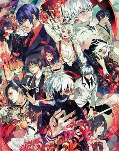 Schwagebo Jigsaw Puzzle 1000 Teile Japanese Anime Tokyo Ken Kaneki Poster for Fun Adult Wooden Puzzle Toy Gq276Zy