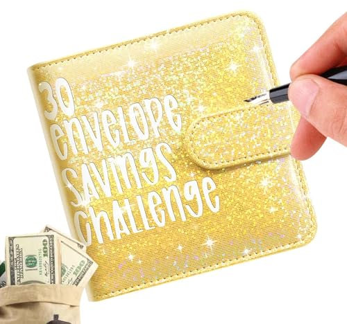 Spar-Challenge mit 30 Umschlägen, Spar-Challenge-Ordner mit 30 Umschlägen - Buch über Sparherausforderungen,Effizienter Sparordner, intelligenter Budgetordner, einfache Finanzplanung, Nachverfolgen un